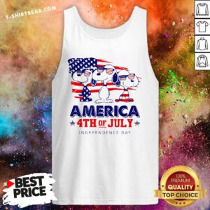 Great Snoopy America 4th of July Independence Day Tank-top