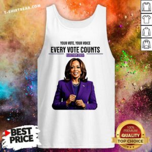 Awesome Your Vote Your Voice Every Vote Counts Election 2024 Kamala Harris Tank-top