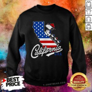 Funny Peanuts Snoopy Beagle Scouts California USA Flag Fill Sweatshirt