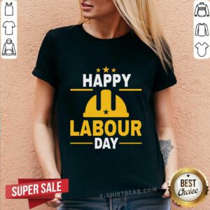 Top Happy Labour Day V-neck