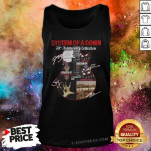 Awesome System Of A Down 30th Anniversary Collection Signatures Tank-top