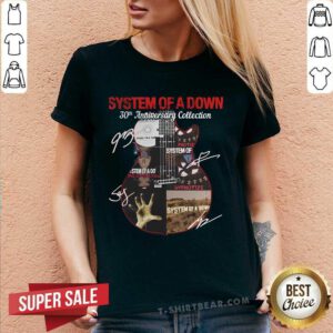 Awesome System Of A Down 30th Anniversary Collection Signatures V-neck