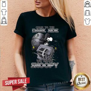 Funny Star Wars And Snoopy Darth Vader Come To The Dark Side V-neck
