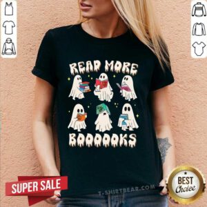 Great Read More Boooks Halloween Ghost V-neck