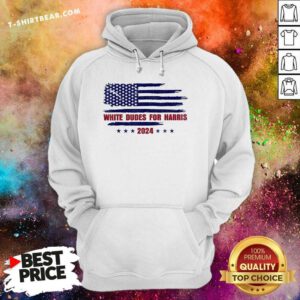 Official White Dudes For Harris 2024 President US Flag Hoodie