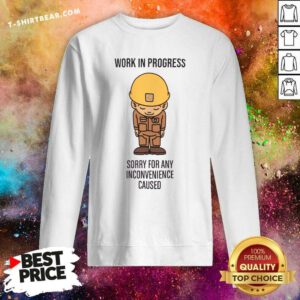 Original Work In Process Sorry For Any Inconvenience Caused Sweatshirt