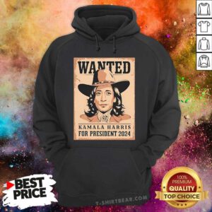 Premium Wanted Kamala Harris For President 2024 Wild West Vintage Hoodie