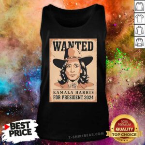 Premium Wanted Kamala Harris For President 2024 Wild West Vintage Tank-top