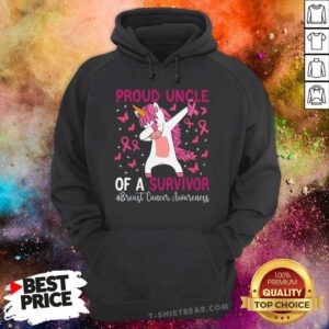Top Proud Uncle Of A Survivor Breast Cancer Awareness Unicorn Hoodie