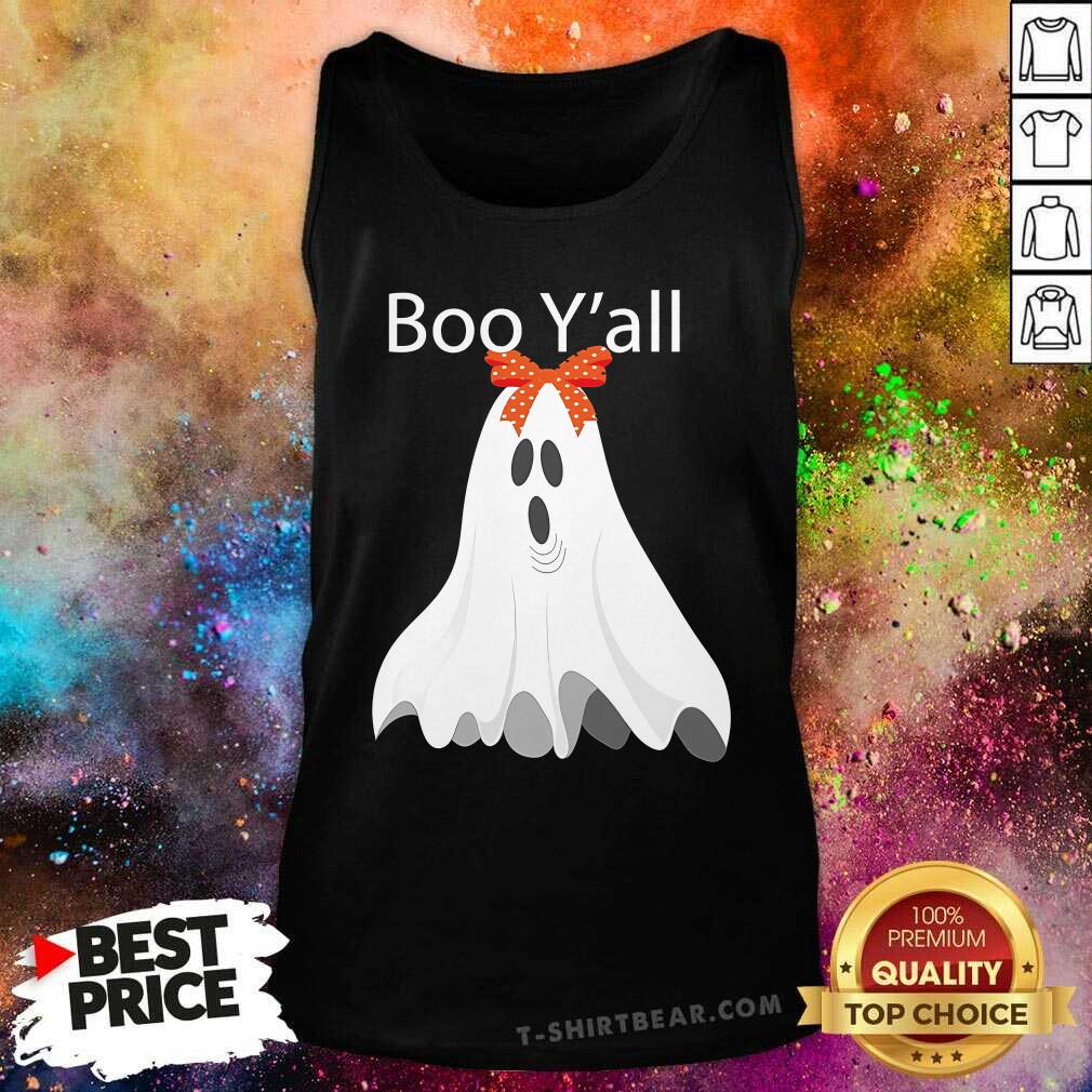 Awesome Preppy Polkadot Boo Y'all Ghost Tank-top