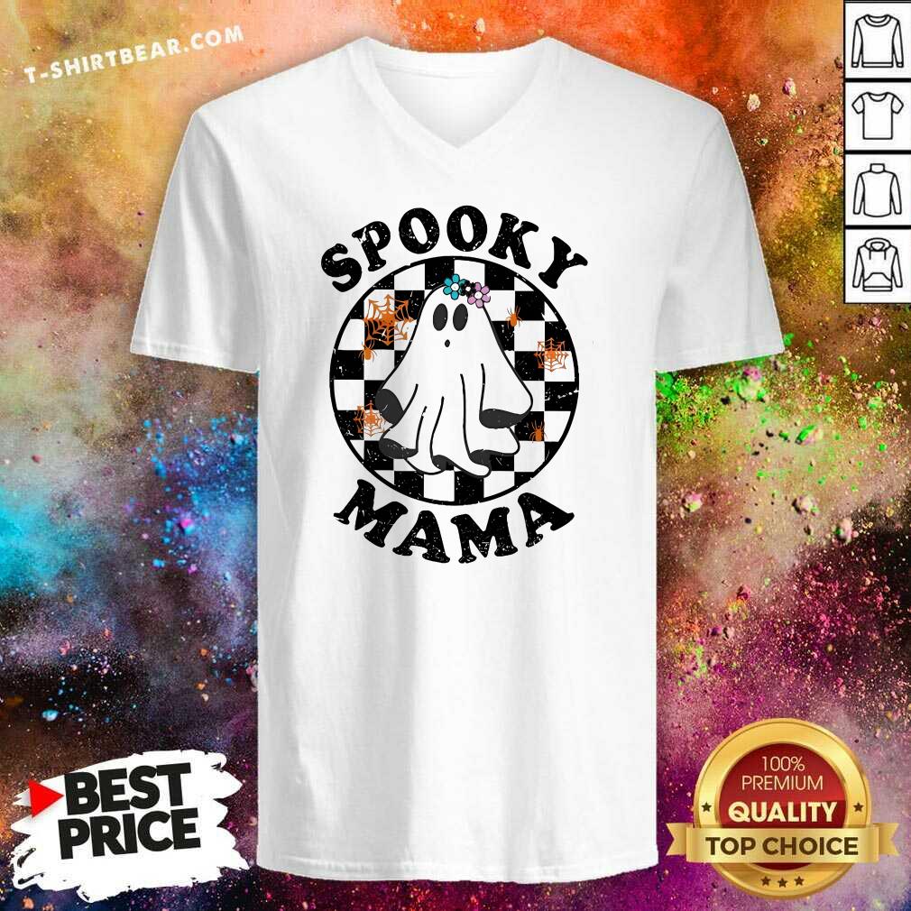 Awesome Spooky Mama Halloween V-neck
