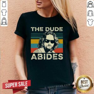 Awesome The Dude Abides Big Lebowski Vintage V-neck