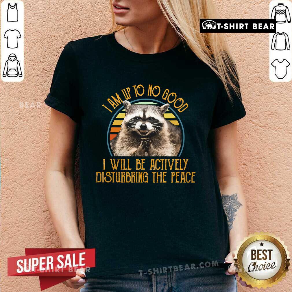 Funny Raccoon I Will Be Actively Disturbing The Place V-Neck