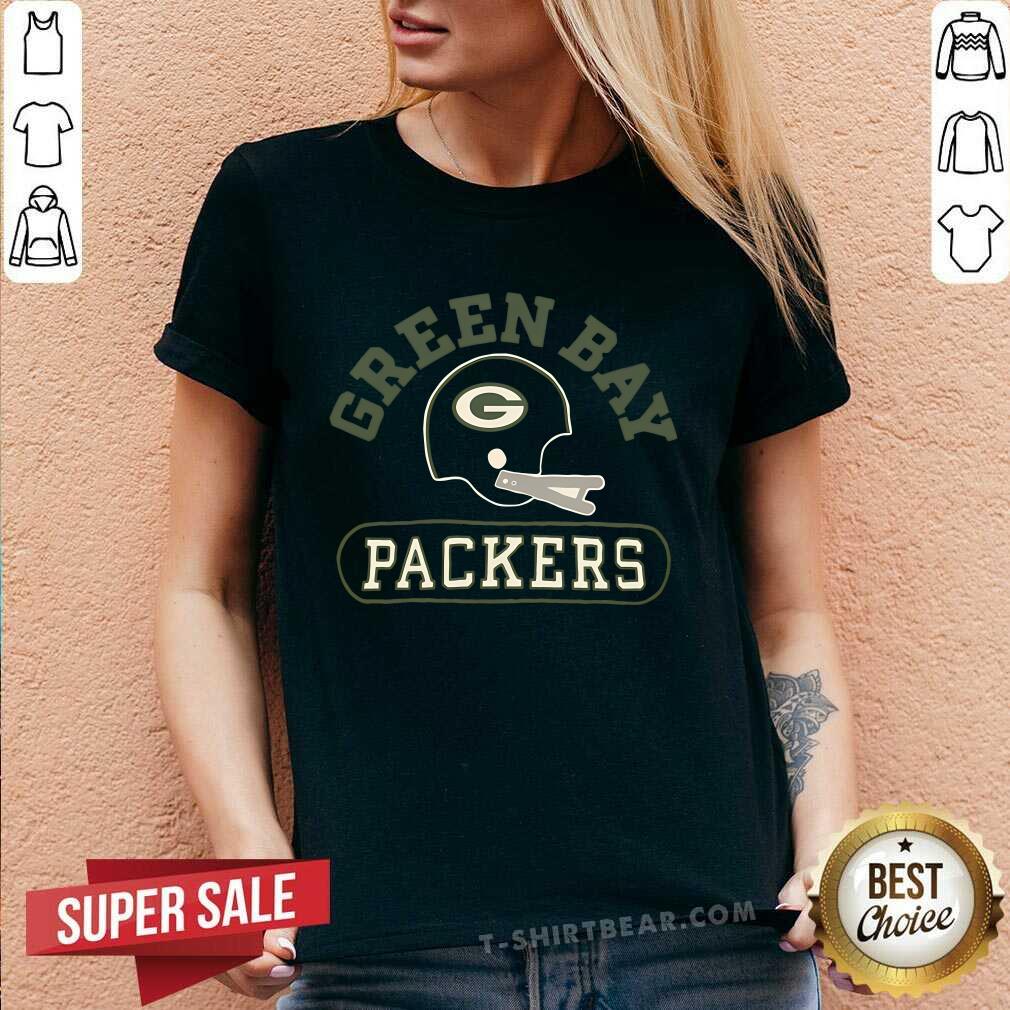 Hot Green Bay Packers Homage Throwback Helmet V-neck