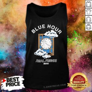 Nice Real Friends Blue Hour Midwest Trash Window Tank-top