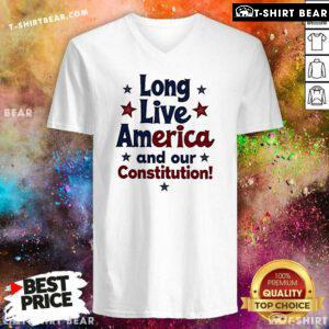 Official Long Live America And Our Constitution V-Neck