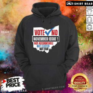 Official Vote No November Issue 1 Not Accountable Not Elected Not Fair Hoodie