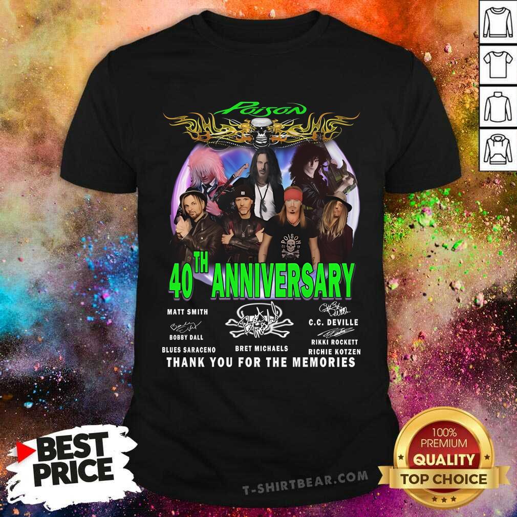 Premium Poison Band 40th Anniversary T-Shirt
