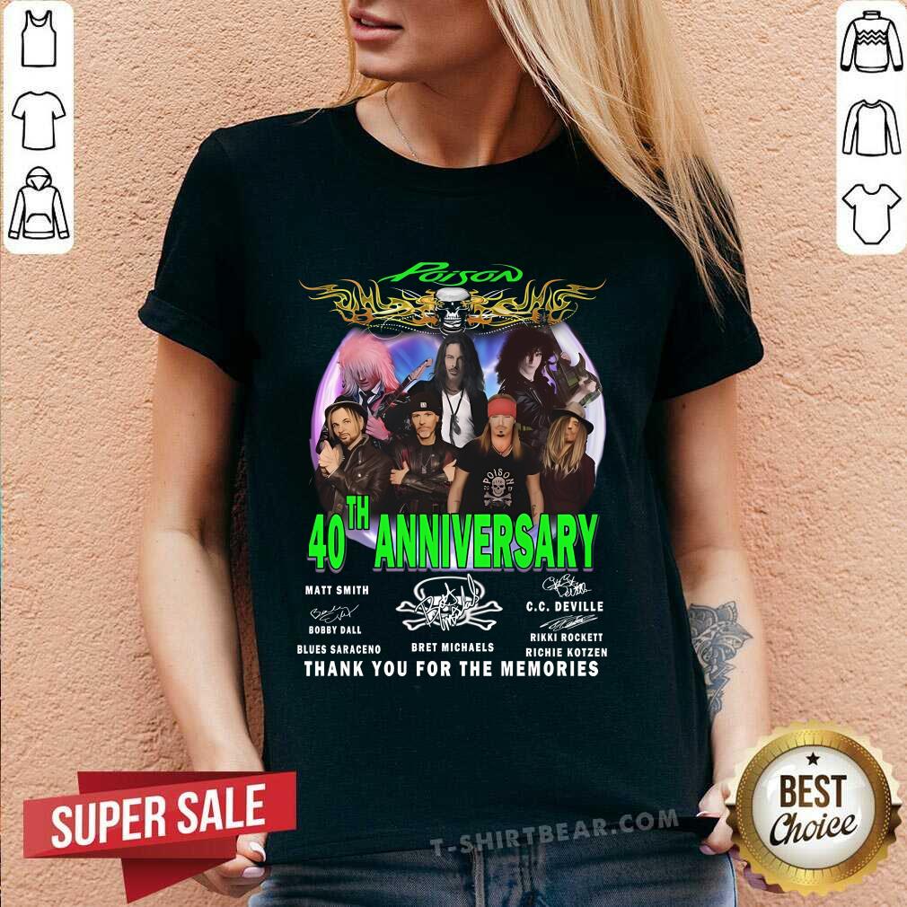 Premium Poison Band 40th Anniversary V-neck