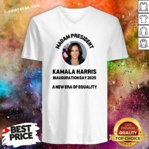 Premium Simple Kamala Harris 2024 Walz Era Equality Inauguration Day V-neck