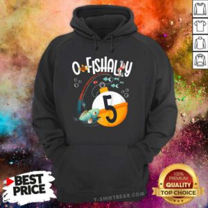 Premium Trending Kids 5th Birthday Fishing Hoodie