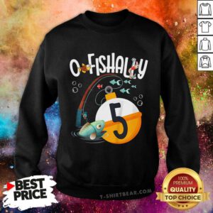 Premium Trending Kids 5th Birthday Fishing Sweatshirt