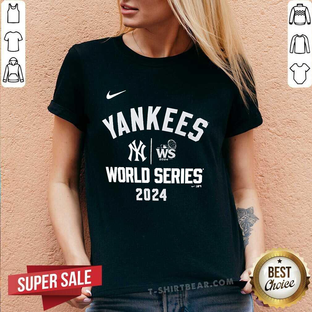 Funny New York Yankees Nike 2024 World Series Arched Lockup V-neck
