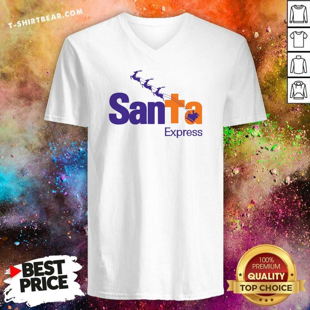 Funny Xmas Santa Express Christmas V-neck