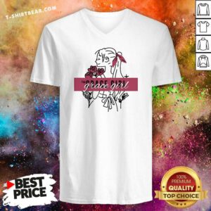Good I'ma Grace Girl Flowers V-neck