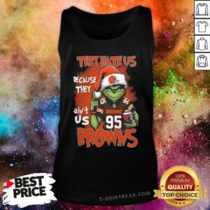 Good Santa Grinch Cleveland Brown They Hate Us Because They Ain't Us Brown Christmas Tank-top