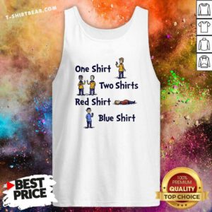 Nice One Shirt Two Shirt Red Shirt Blue Tank-top