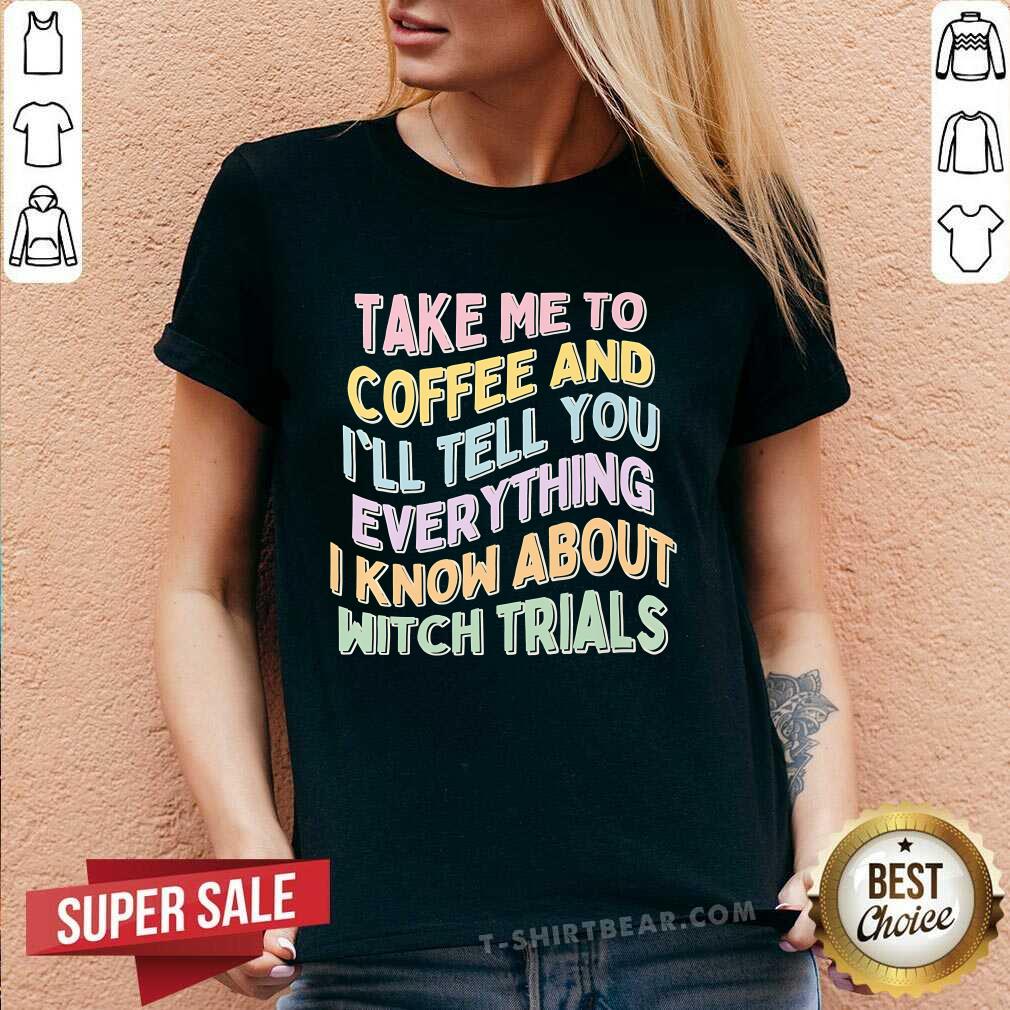 Nice Spooky History Coffee And Witches V-neck