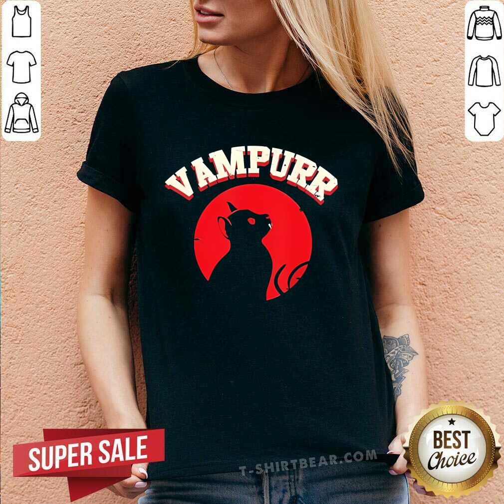 Nice Vampurr Cat Vampire Funny Design Gift Ideas V-neck