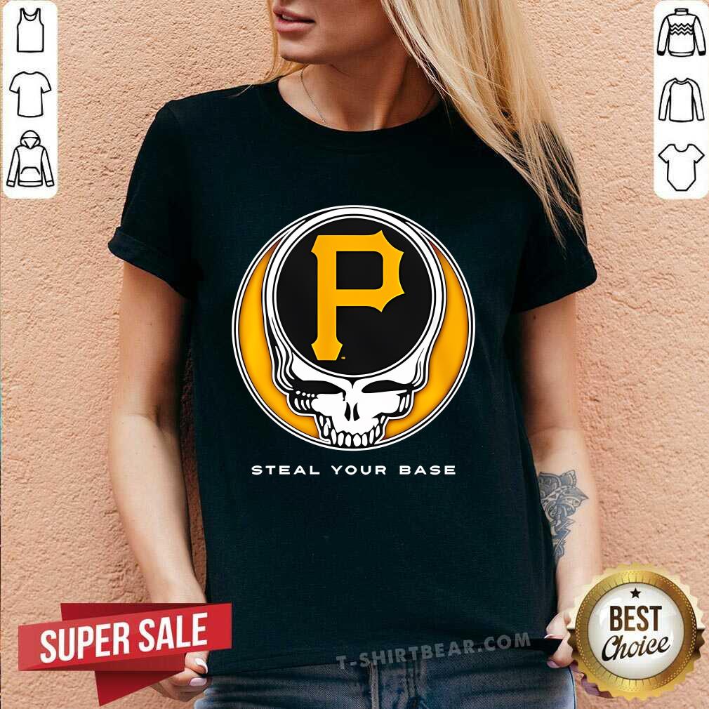 Official Pittsburgh Pirates Grateful Dead Steal Your Base V-neck