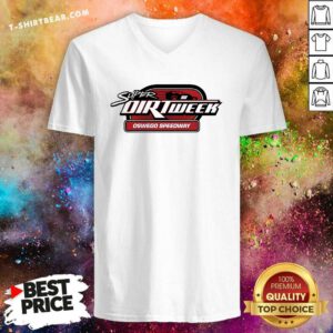 Original 24 SDW 52 Diecut Super Dirt Week Oswego Speedway V-neck