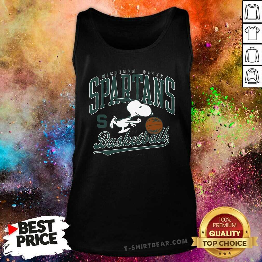 Original Michigan State Spartans Basketball Snoopy Tank-top