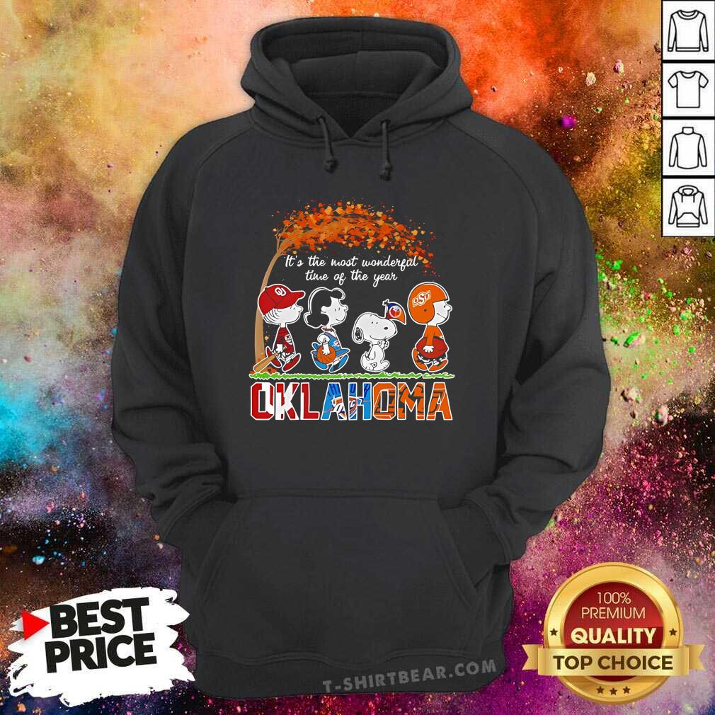 Original Snoopy Fall Oklahoma Sports The Most Wonderful Of The Year Halloween Hoodie