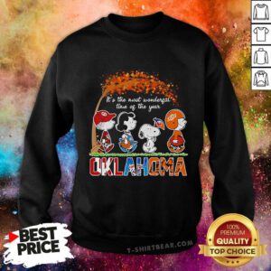 Original Snoopy Fall Oklahoma Sports The Most Wonderful Of The Year Halloween Sweatshirt