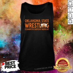 Premium Oklahoma State Wrestling Compete Defeat Repeat Tank-top