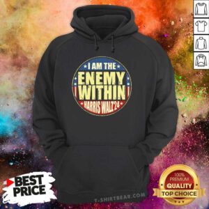 Pretty I Am The Enemy Within Harris Walz 2024 Hoodie