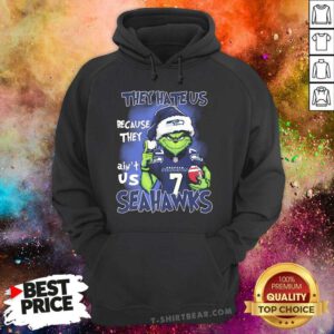 Top Santa Grinch They Hate Us Because They Ain't Us Seahawks Hoodie