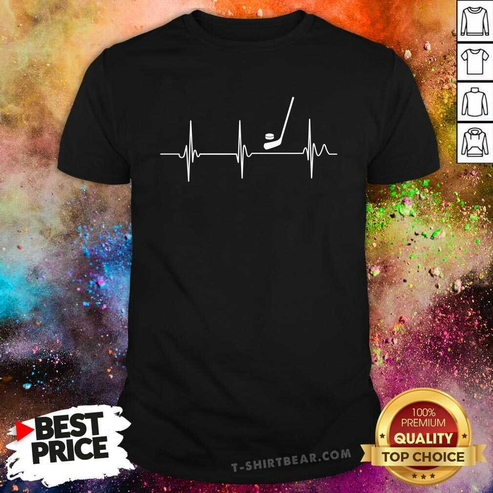 Awesome Hockey Heartbeat Hockey Player T-Shirt