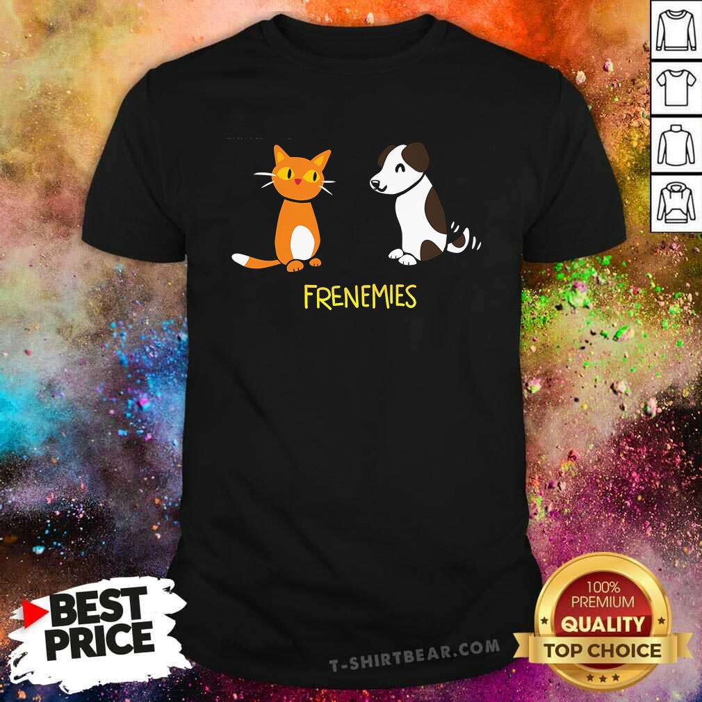 Funny Frenemies The Cat And The Dog T-Shirt