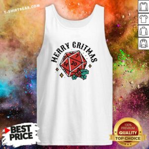 Funny Polyhedral Dice Merry Gritmas Xmas Christmas Tank-top
