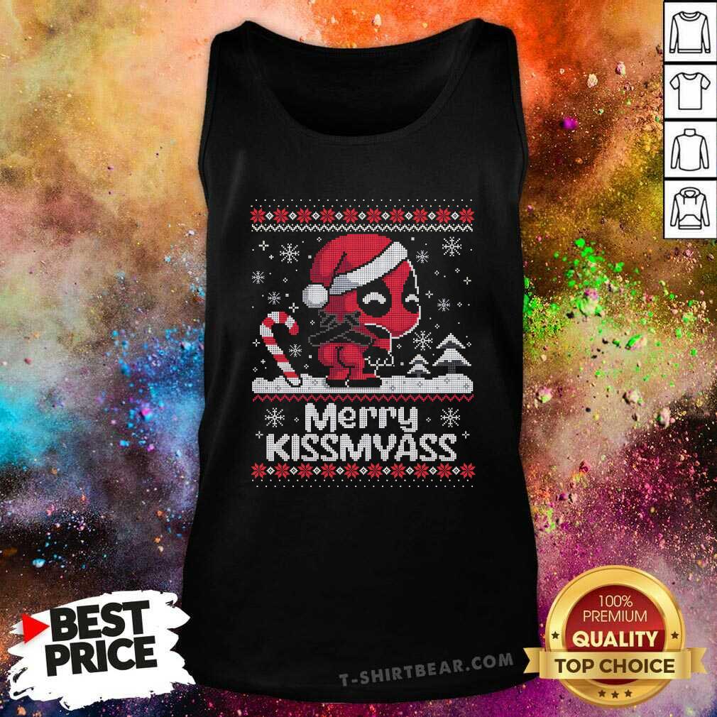 Hot Merry Kissmyass Deadpool Christmas Tank-top