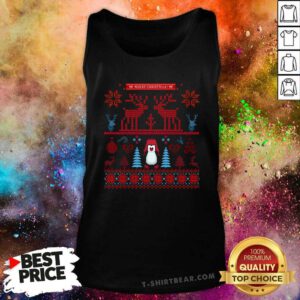 Nice Festive Christmas Pixel Knit Tank-top