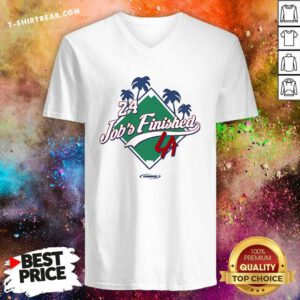 Nice Los Angeles Dodgers 24 Job's Finished LA V-neck