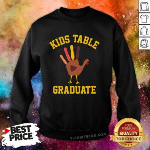 Nice Table Graduate Thanksgiving Turkey Handprint Sweatshirt