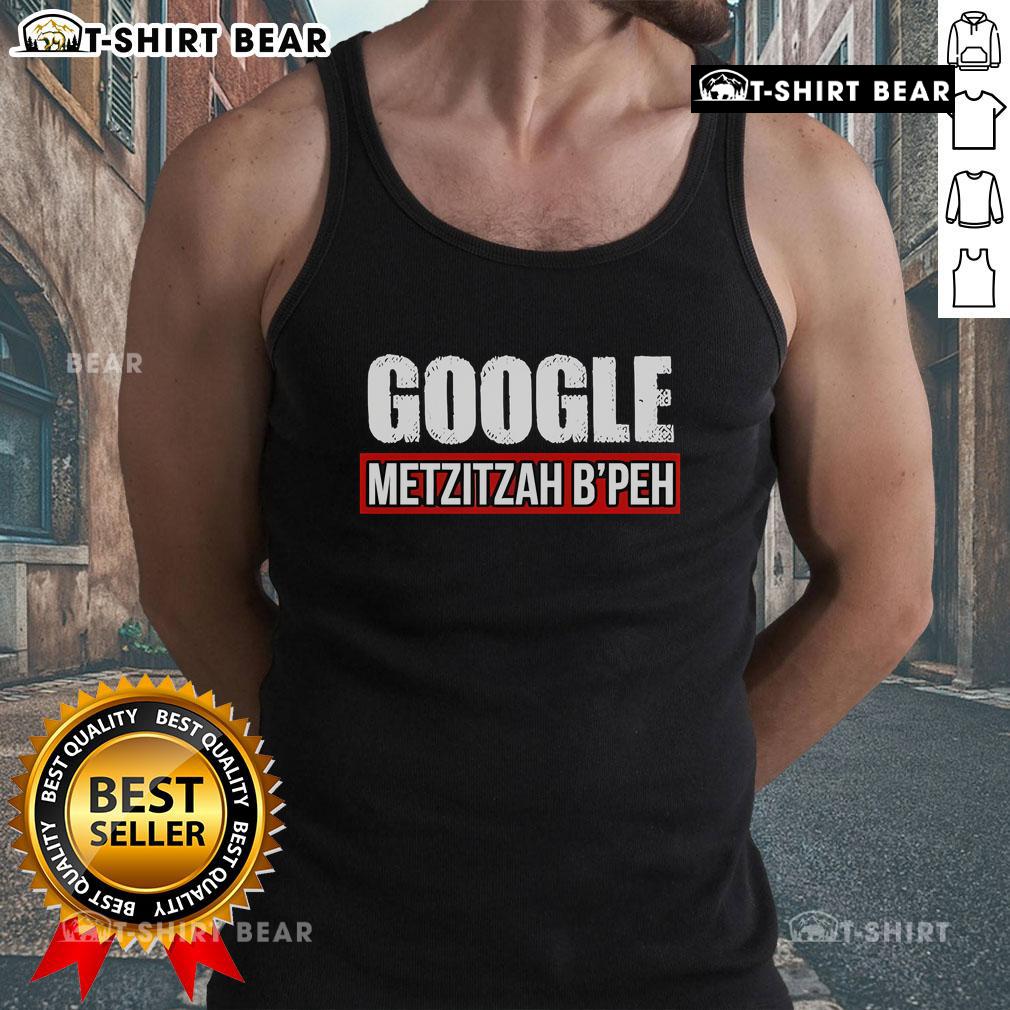 Official Google Metzitzah Bpeh Tank Top featuring a stylish design and comfortable fit for casual wear.