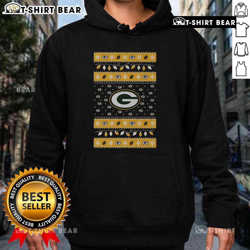 Official Green Bay Packers Holiday Christmas Hoodie featuring team logo, festive colors, perfect for winter celebrations.